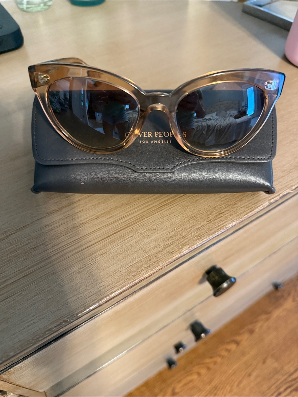 Oliver Peoples Cat Eye Sunglasses in Rose